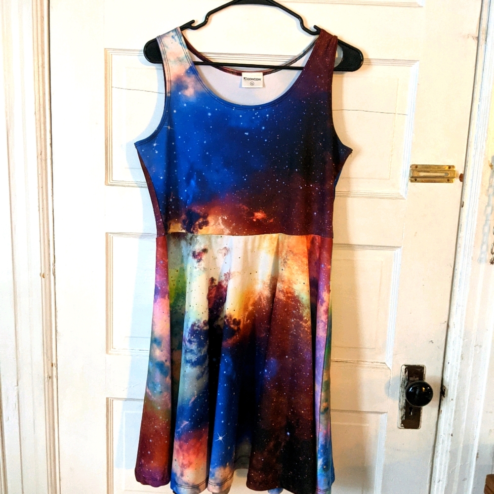 Set of space-print dresses